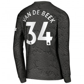 Jalkapallo Pelipaidat Manchester United Donny van de Beek 34 Vieraspaita 2020-2021 Pitkähihainen